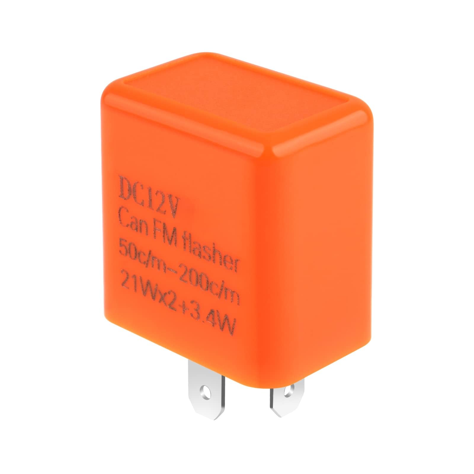 URAQT 12V 2-Pin LED Flasher Relay, Adjustable Turn Signal Indicator Relay for Motorcycle, Motorbike, Scooter