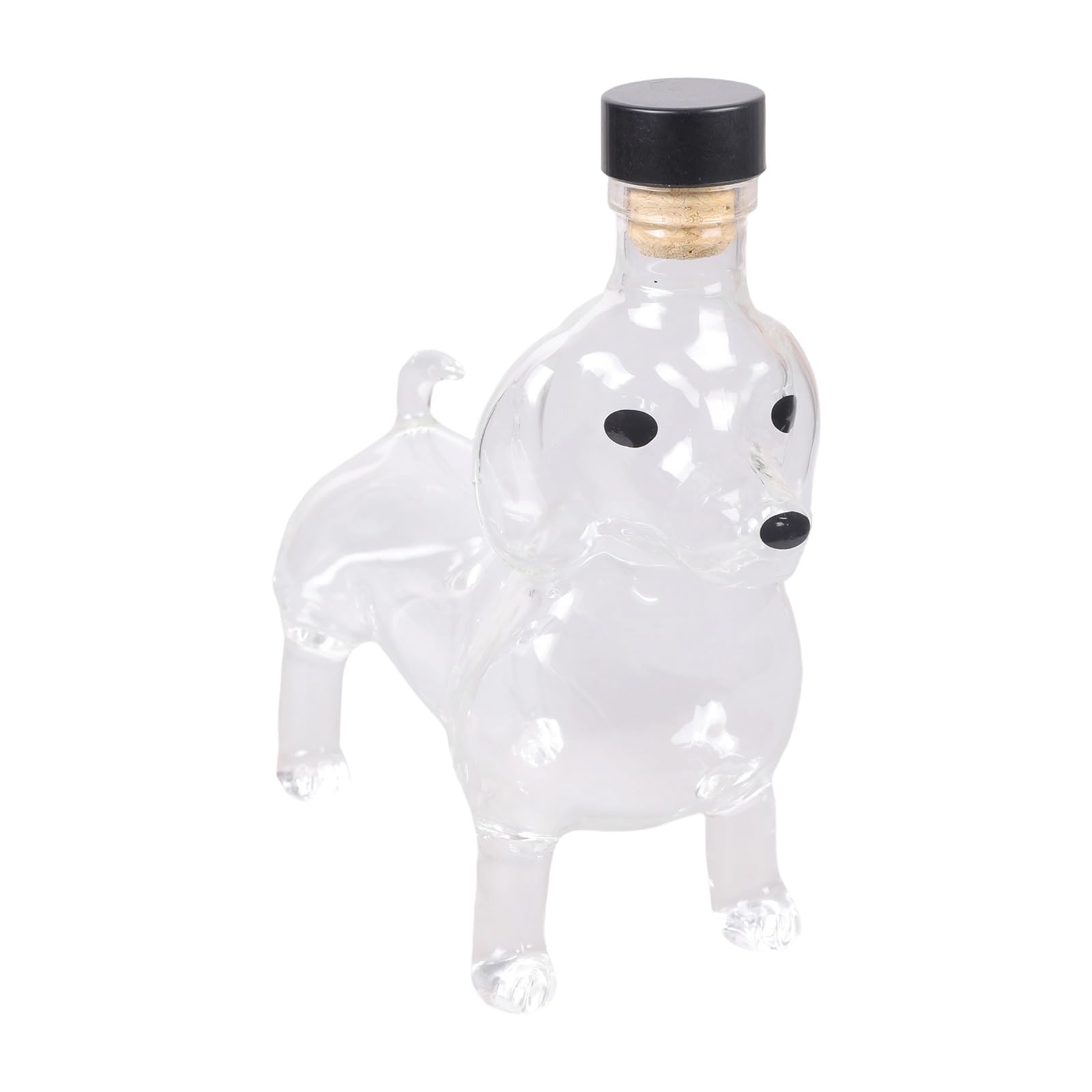 jiingekk Dachshund Shape Whiskeys Decanter 300ml Glass Bottle for Enthusiasts and Home Decoration Dachshund Decanter
