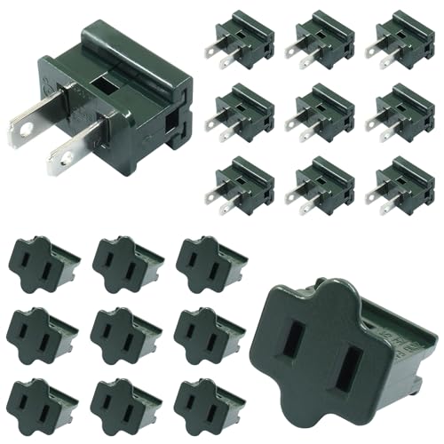 Bonsicoky 20 Pack SPT-1 Vampire Plugs Male and Female Green