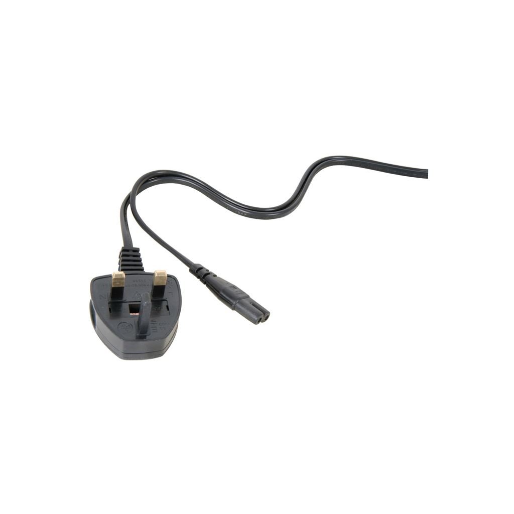 FB04 Mains Lead, 3-Pin UK plug - calculator plug, 1.5m, black, bulk packed in...