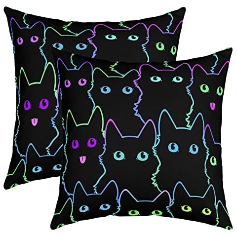 Girl Cat 3D Pillow Covers Set of 2 Cover