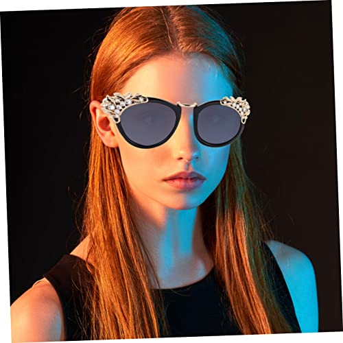 BESTYASH Rhinestone Sunglasses for Women Fashionable Retro Cat Eye Shades for Outdoor Use UV Protection for Parties Vacations Daily Life Stylish Accessory4