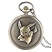 Produktbild CokinkiDs Taschenuhr, romantische Bronze - Taschenuhr, Japanese Cartoon Pikachu niedliche Uhr, Geschenke für Männer