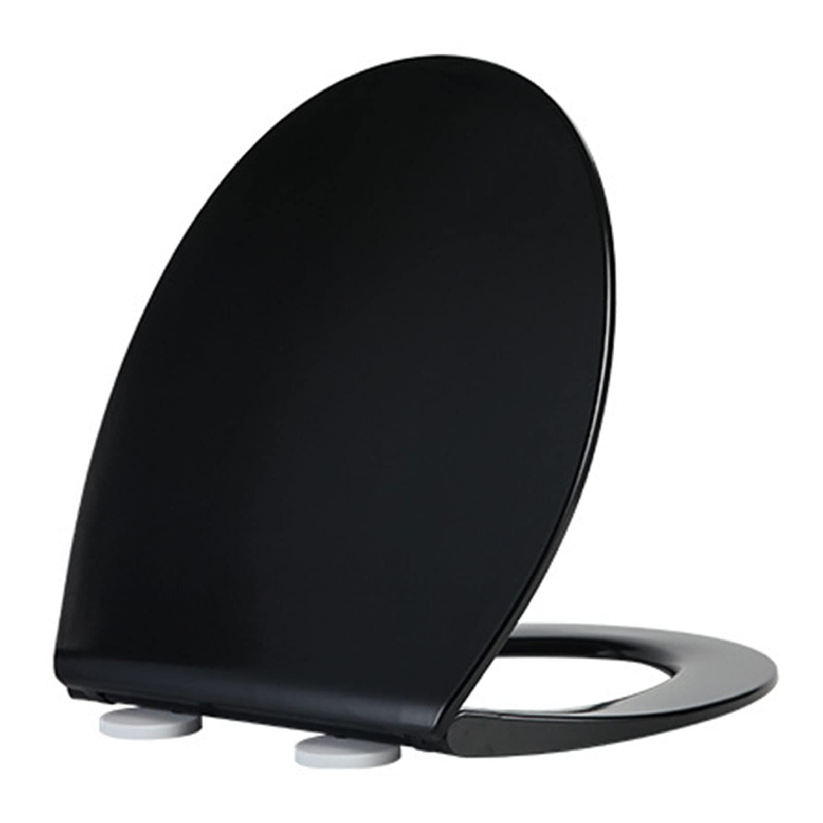 FLYIODFCXV Toilet seat, Silent Slow Drop, Design Toilet Lid Suitable to Elongated or Oval Toilets, Resin(A)