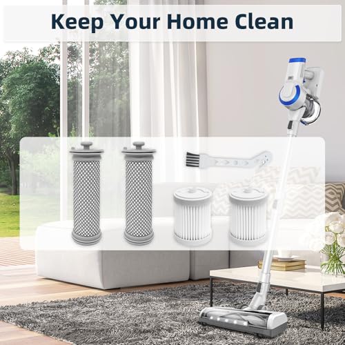 Image of 4-Pack Replacement Filter Kit Compatible with Tineco A10 / A11 Series, PURE ONE S11 & PWRHERO 11 Snap Cordless Vacuums, 2 Pre-Filters & 2 Post-Filters