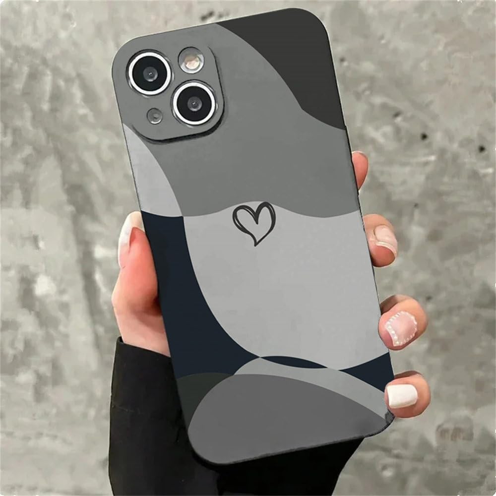XWCG Cover in Silicone Compatibile con iPhone 12 12 PRO 12 PRO Max Morbide Silicone con Disegni Amore Cuore Custodia Anti Graffio Antiurti Back Cover,Blu,12pro