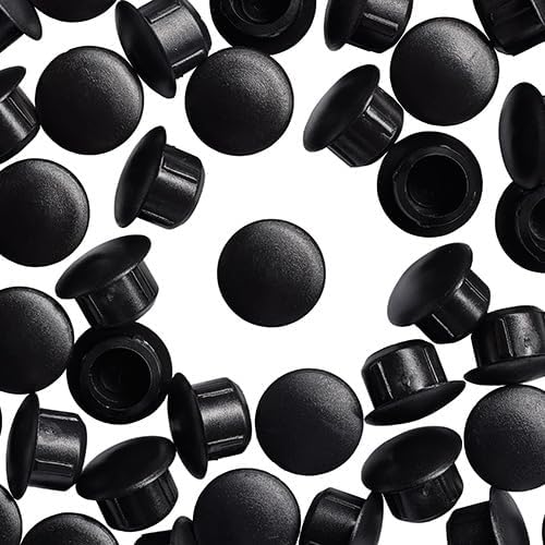WidgetCo 3/8" Black Hole Plugs, Conceal Most Holes in Plastic, Wood, Metal & Fiberglass (Qty 100)