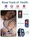 Amzhero Health Fitness Tracker with 24/7 Heart Rate, Blood Oxygen, Blood Pressure, Sleep Tracker, 5ATM Waterproof Activity Trackers with Step Tracker, Pedometer (S & L Bands Included)