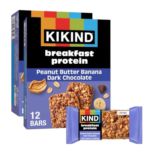 Kind,Bar Protein Breakfast Peanut Butter Banana Dark Chocolate,10.58 Ounce,6 Count (Pack of 2)