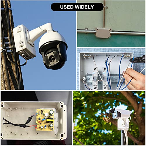 CPROSP Abzweigdose Wasserdicht IP65 Feuchtraumdosen Aufputz-Abzweigkasten 150x110x70mm für Ø6-12 mm, mit 10x Kabelverschraubungen, mit Lochsäge 20mm