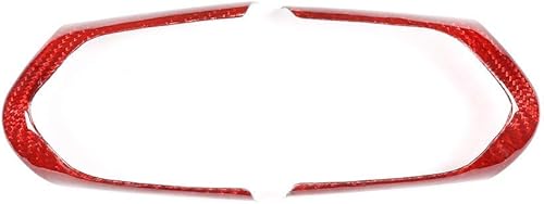 YIWANG Rojo de fibra de carbono real coche volante botón marco ajuste para BMW F20 F22 F21 F30 F32 F33 F36 F06 F12 F13 X5 F15 X6 F16 M-Sport Auto