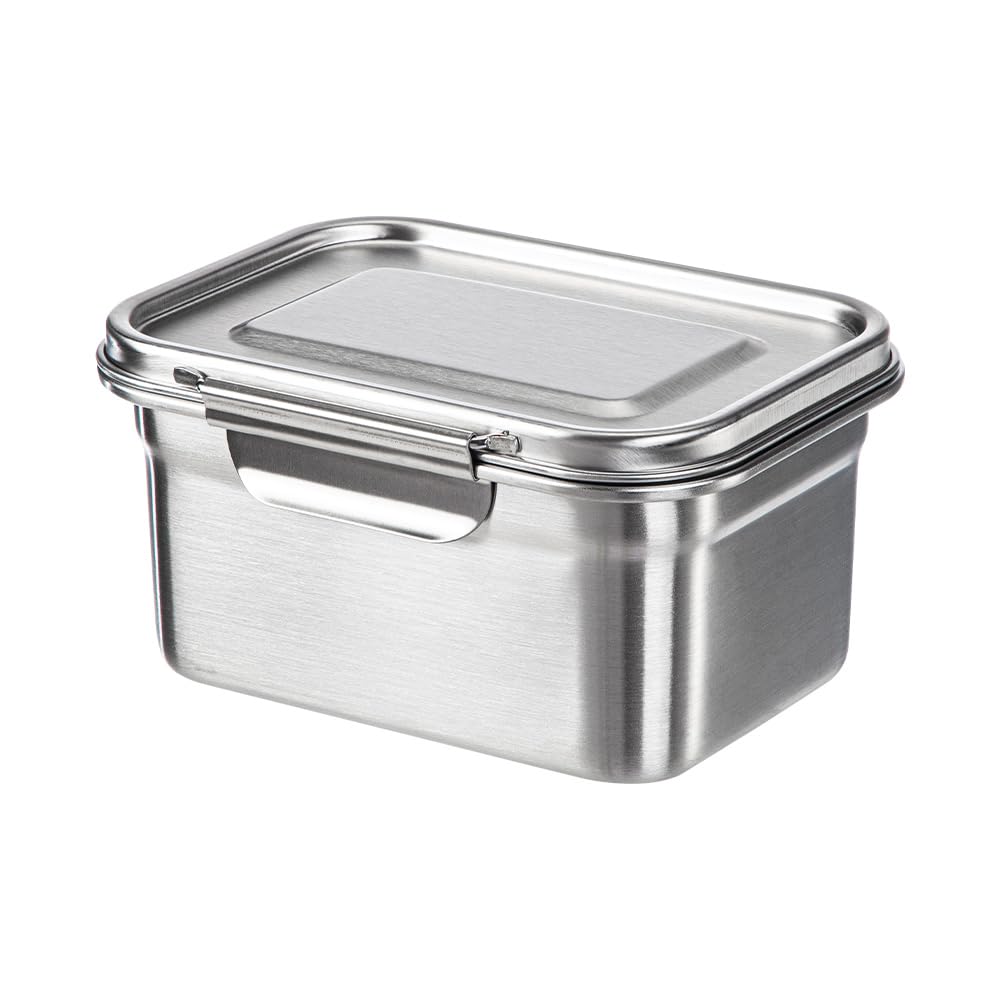 Amazon｜オールステンレス 保存容器 1000ml 蓋付 食洗機対応 食品 冷凍