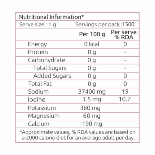 Image of Lunn Pink Rock Salt | 1.5 kg | Himalayan Sendha Namak | Rich in Natural Minerals | No Anti-Caking Agents | Vegan & Gluten-Free | Pure & Unprocessed