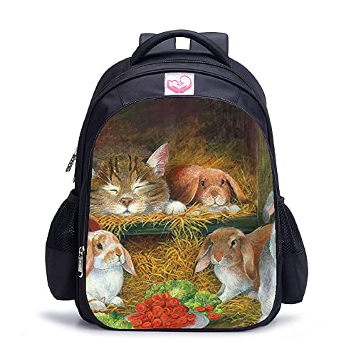 Sac à dos imprimé 3D 16 pouces grand confort avec compartiment voyage