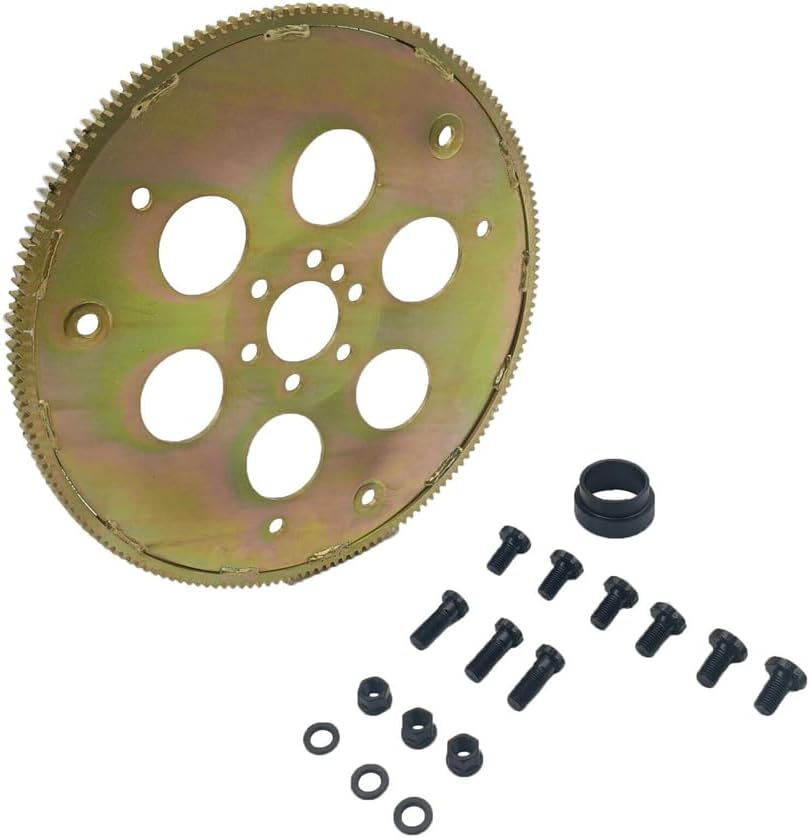 Flexplate Adapter Kit with Converter Adapter Kit W/Bolts Kit Fit For GM LS1/LS2/LS6/5.3L/6.0L adapt to TH350/700R4 Transmisson Swap Flywheel SFI
