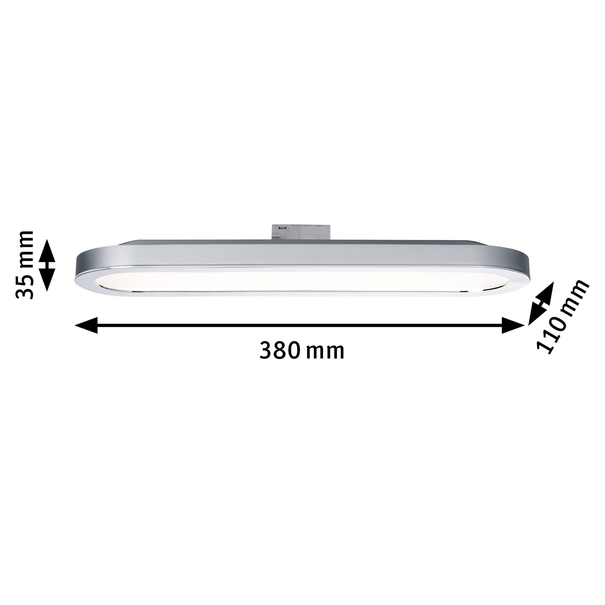 Paulmann 95319 URail Panneau LED Loop 480 lm 7 W 2700 K 230 V chrome mat, chrome Système de rails