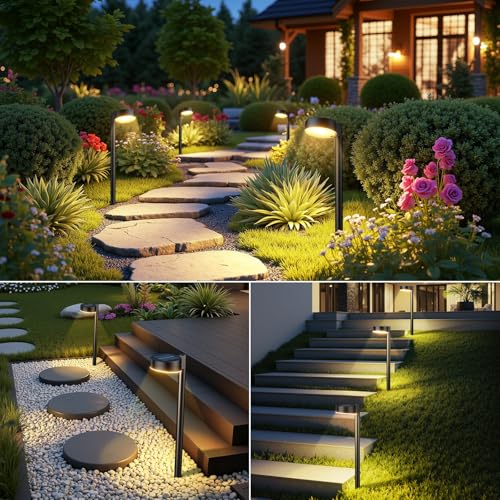 Ahaorigin 3.7V 800-Lumens IP65 Waterproof Solar Pathway Outdoor Lights (8-Pack) - image 7