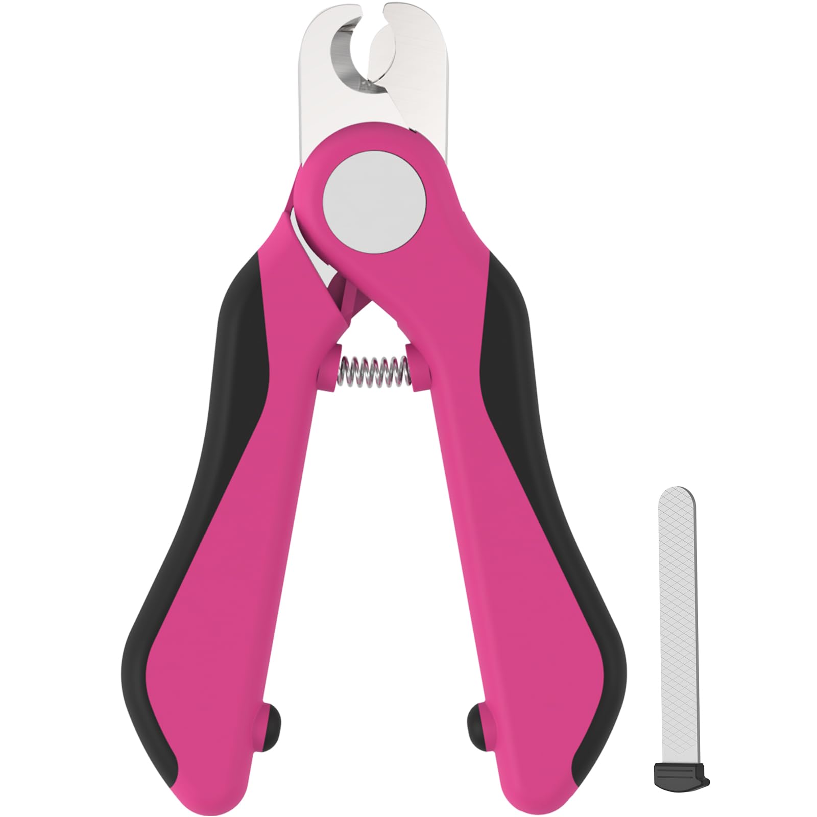 Swihauk Heavy Duty Dog Nail Clippers and Trimmers, Professional Pet Nail Clippers with Nail File for Dogs Cats Small Animal, Claw Clippers with Safety Guard to Prevent Over-Cutting, Pink
