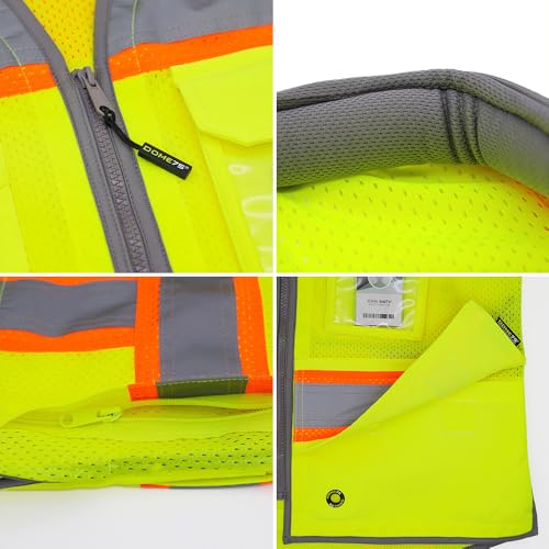 Image of DOME75 OMNI Series OV6123 Class 2 HiVis Contrast Heavy Duty Surveyors Vest with ProPocket