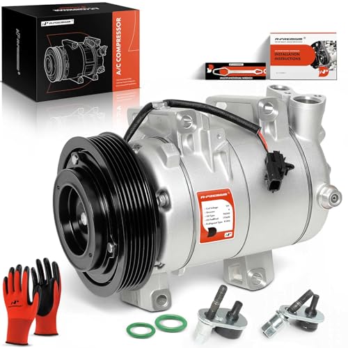 A-Premium Air Conditioner AC Compressor with Clutch Compatible with Nissan Rogue 2008-2013, Rogue Select 2014-2015, L4 2.5L, w/One Plug