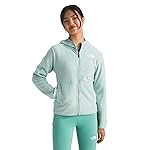THE NORTH FACE Teen Glacier Full Zip Hooded Kids Fleece TNF Medium Grey Heather Sz XS