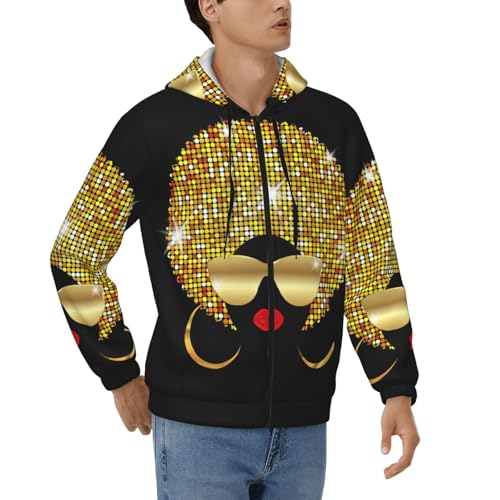 Sweat à capuche zippé EdWal homme veste chaude noire casual
