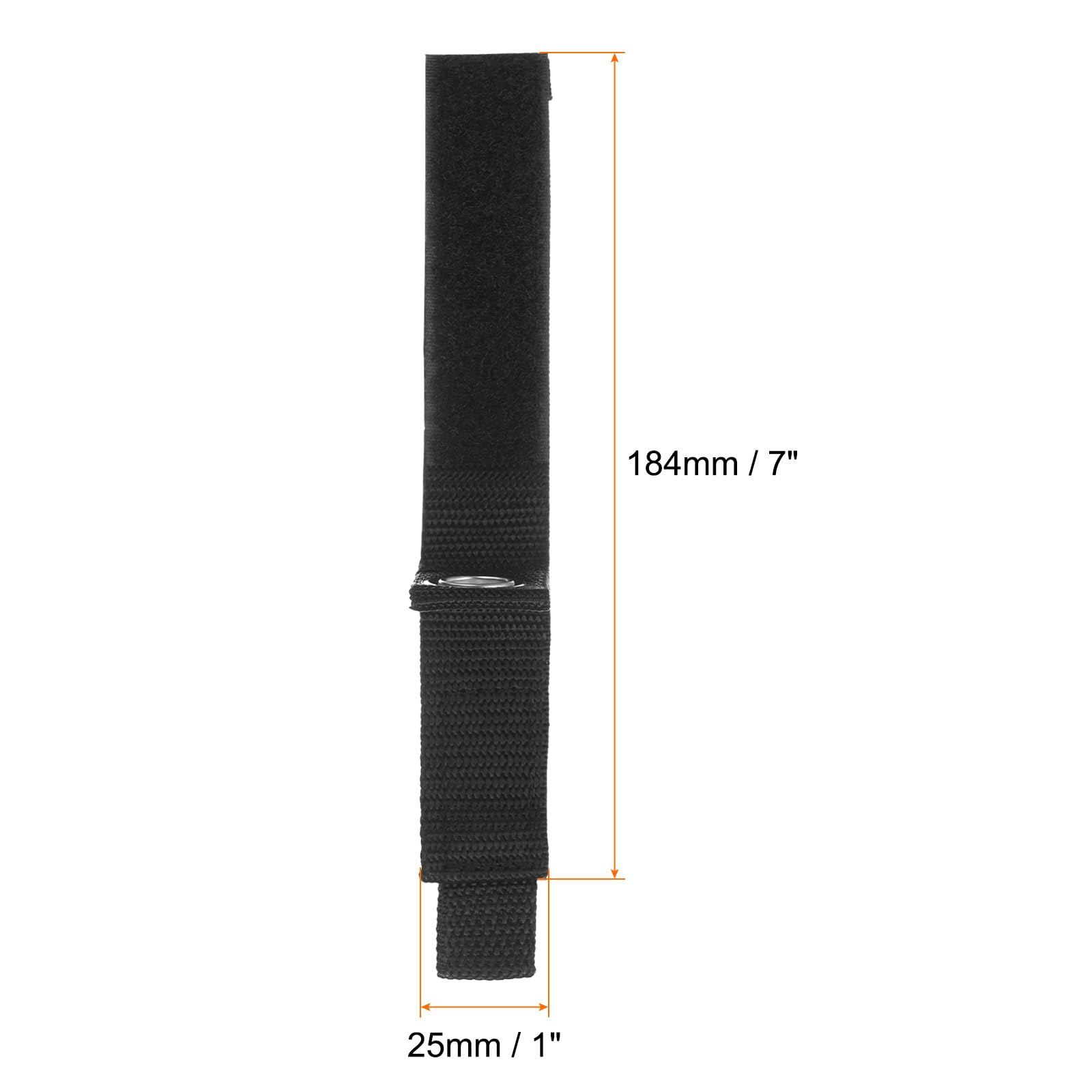 QUARKZMAN 6pz Prolunga Cavo Supporto Organizzatore Cinghie 184mm / 7" Robusto Garage Appeso Trasportare Conservazione Cinghie per Alimentazione Cavi Tubi Corde Nero