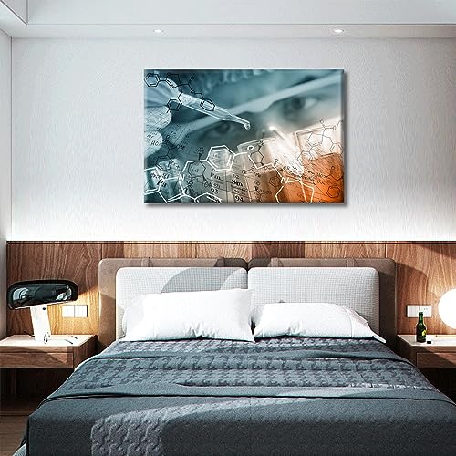 Image of Medical Examination Pictures Large Wall Art Chemical Equations and Periodic Table Background Wall Prints Posters & Prints 1 Panels Paintings Giclee Print Gallery Packaging Artwork (24 inch Wx36 H)