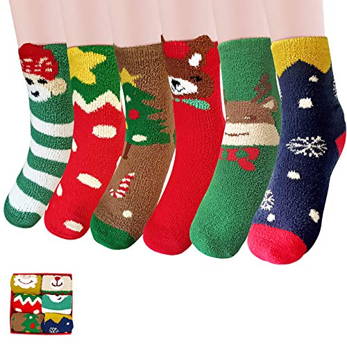 Preisvergleich Produktbild Arcwares Weihnachtssocken Geschenkset Flauschige weihnachtssocken kuschelsocken hausschuhsocken plüschsocken weihnachten kinder damen