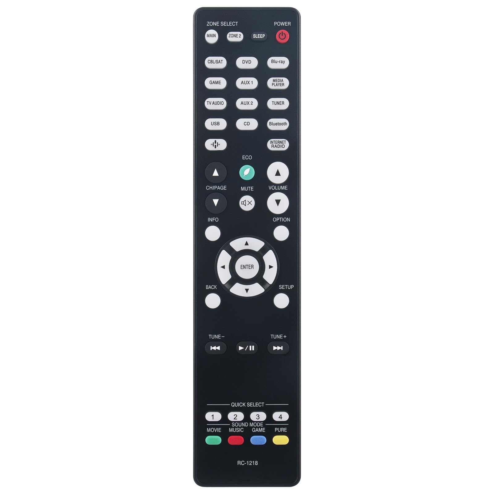 ALLIMITY RC-1218 Replacement Remote Compatible with Denon Integrated Network AV Receiver AVR-X1400H AVR-X1500H AVR-X1600H AVR-X2200W AVR-X2100W AVR-X2600H AVR-X3100W AVR-X3200W AVR-X3300W AVR-X5200W