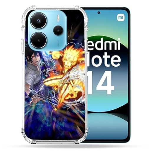 Cokitec - Carcasa Reforzada para Xiaomi Redmi Note 14 4G Manga Naruto VS | Ya disponible en tu tienda friki favorita! En mundofriki.es!