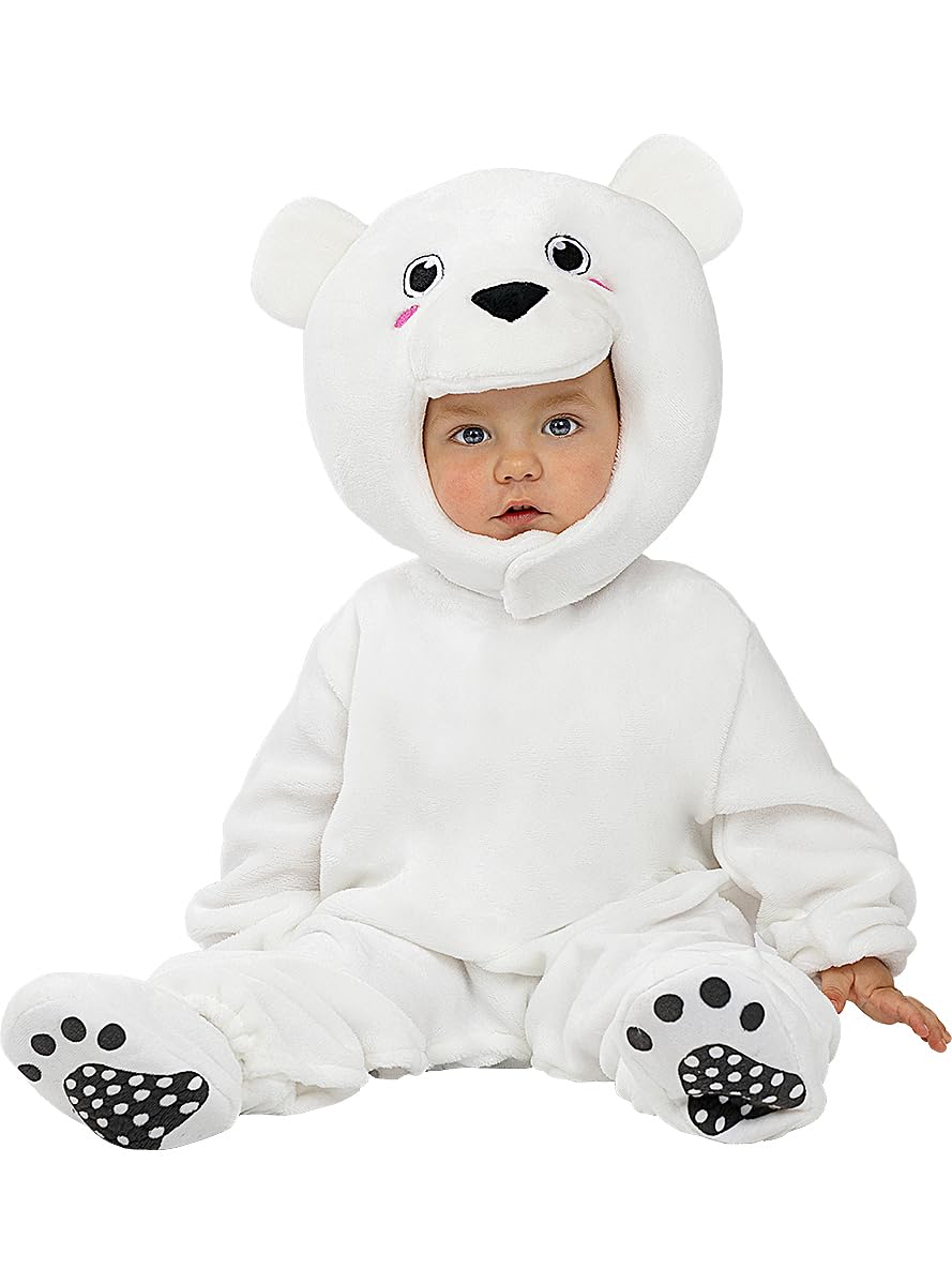 Funidelia | Disfraz de Oso Polar para bebé Animales, Oso - Disfraz para niños y divertidos accesorios para Fiestas, Carnaval y Halloween - Blanco