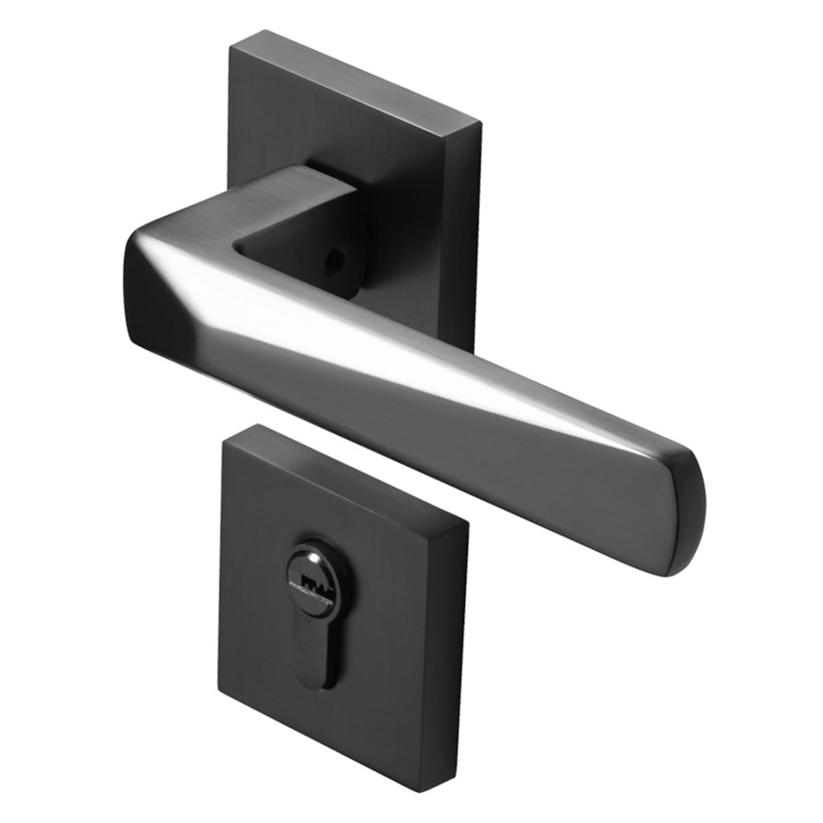 NYRXRYTCA Black Door Lock Split Door Silent Door Lock zinc Alloy Indoor Door Lock Handle Lock Magnetic Silent Lock Door Handle