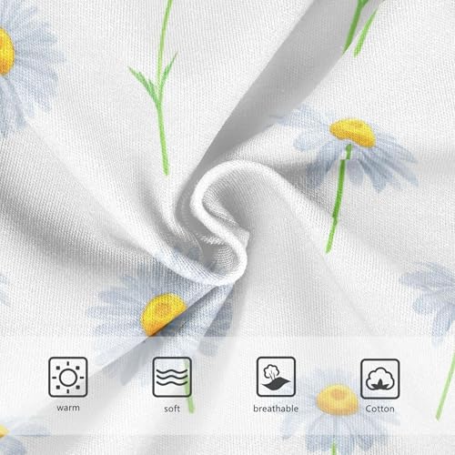 Daisies White Petals Floral Toddler Girls Underwear 2t Cotton Girl Panties Cute Colorful Briefs Underpants3