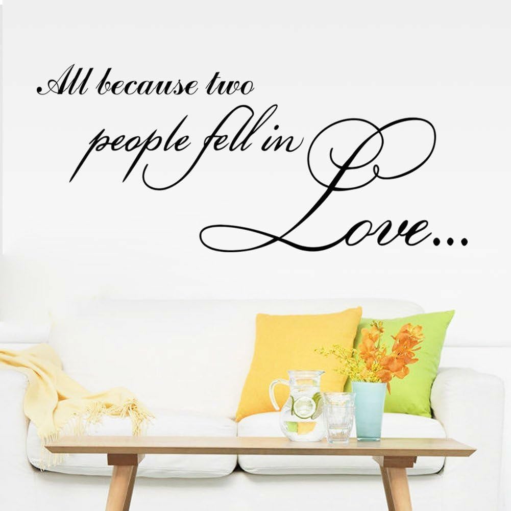GADGETS WRAP All Because Two People Fell in Love Vinyl Lettering Wall Stickers Quotes Wall Decal for Home Art Decor (B0CNC692TS) Amazon Price History, Amazon Price Tracker