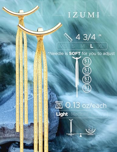 Long Dangle Earrings for Women – Elegant Dainty Tassel 18K Gold Plated Earrings for Womens in Prom Lightweight and Hypoallergenic Dangling Gold Earings for Women and Teens3