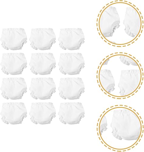 Miniatura 8 de VALICLUD Pañales para muñecas de bebé, ropa interior para muñecas 20 piezas de pañales para muñecas, ropa interior de 10 pulgadas, ropa interior