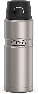 THERMOS Stainless King Vacuum-Insulated Drink Bottle, 24 Ounce, Matte Steel
