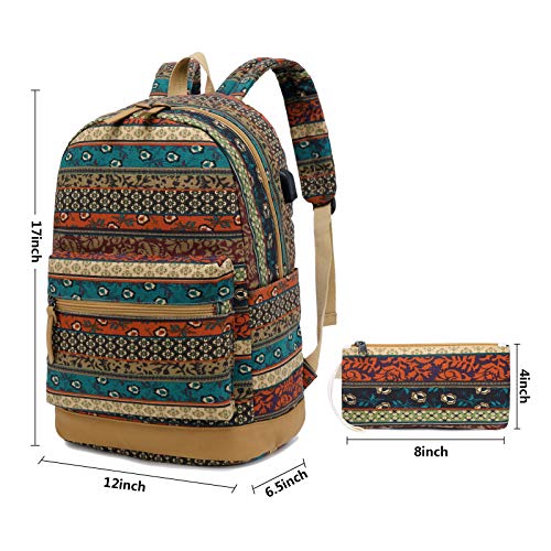 Goodking Bohemian Waterproof Laptop Backpack For Women/Girls, Stylish College School Backpack With Usb Charging Port #TOP4
