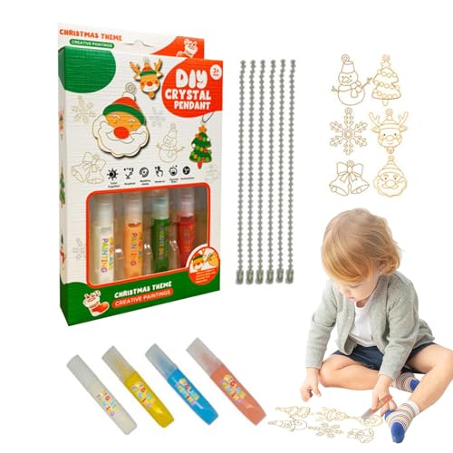ycezw Kunst- Und Handwerksset Für Kinder, Weihnachtsanhänger-Kit | Kreatives Malzubehör - Kunst Und Handwerks-Kit, Malzubehör Set