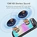 Portable Bluetooth Speaker, 15W HD Stereo Loud Sound, Small Wireless Speakers with Lights, IPX4 Waterproof, TWS Pairing, BT5.3 with AUX Port, for Home Party Outdoor Camping, Ideal Electronics Gifts