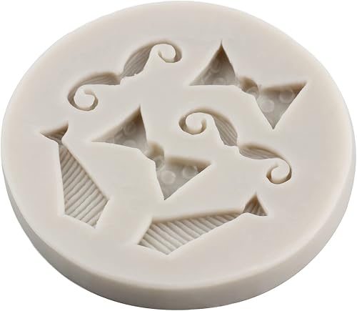 Miniatura 6 de RFGHAC Molde de silicona para barba, mini pajaritas, molde de fondant de chocolate para decoración de tartas, decoración de cupcakes, pasta de goma,