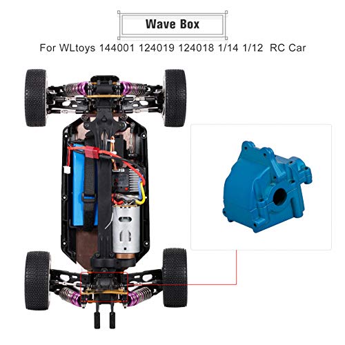 OWSOO para 144001 124019 124018 4WD 1/12 1/14 RC Car Metal Wave Box Gearbox