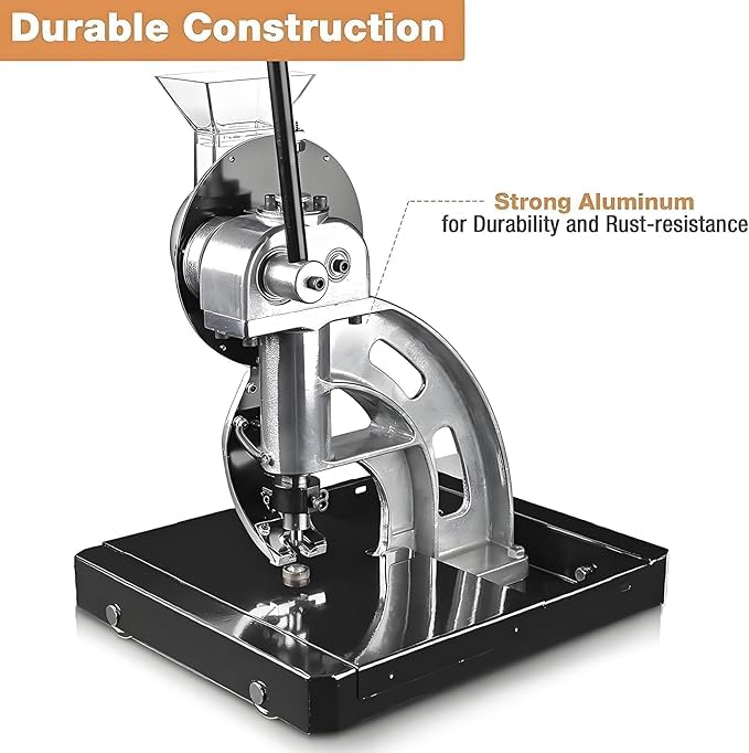 Kit de herramientas con ojales, máquina automática de prensado con ojales para aplicaciones de prensa manual, ideal para manualidades y proyectos de bricolaje, completo con accesorios esenciales