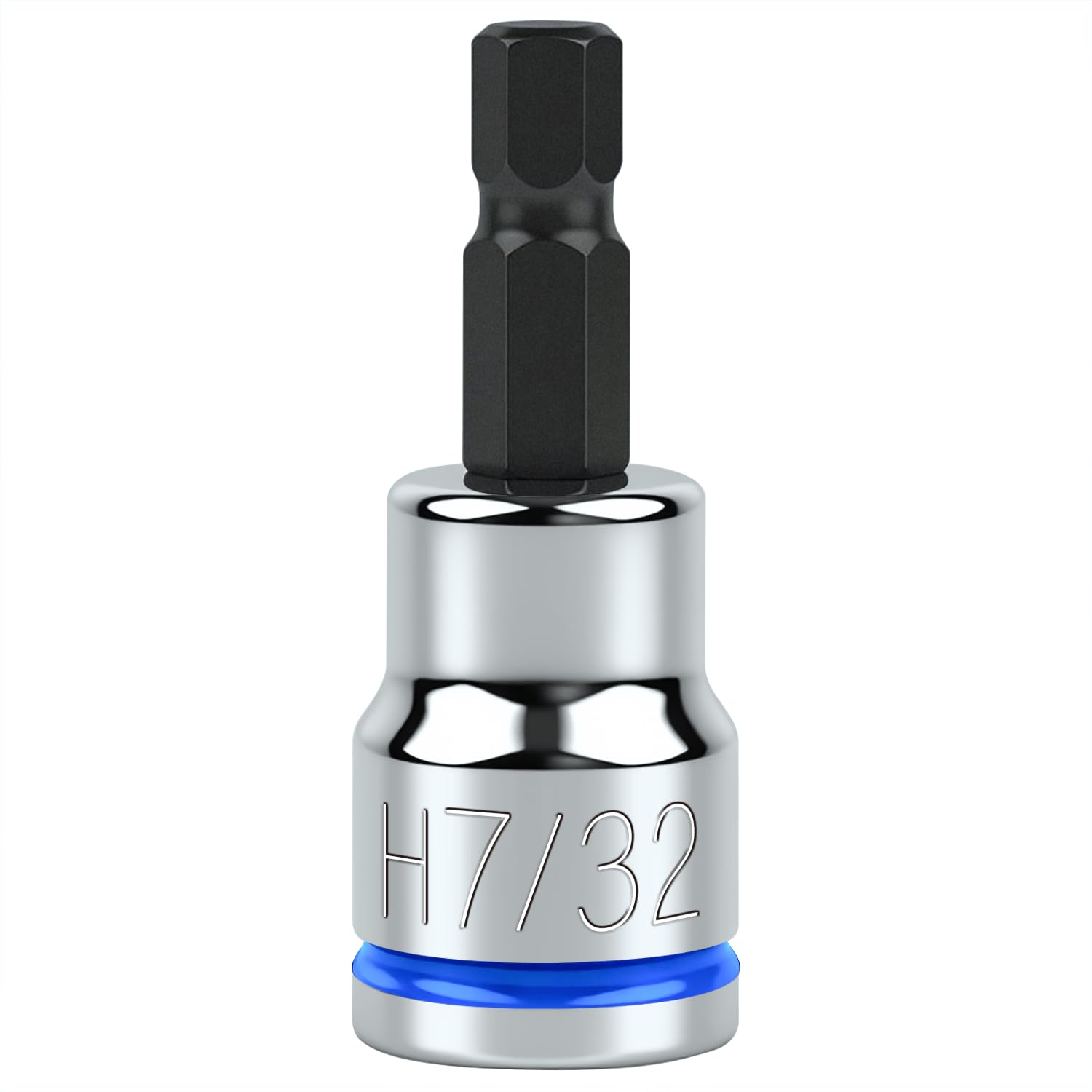 3/8 Inch Drive Hex Bit Socket, H7/32 Full Polished, Premium CR-V &amp; S2 Alloy Steel Head Made for Auto/Mechanical