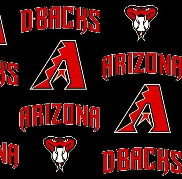 Fleece Arizona Diamondbacks MLB Baseball Sports Team Fleece Fabric Print by The Yard