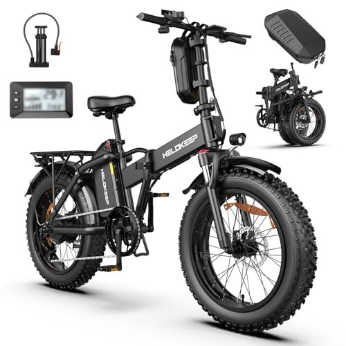 GLOBALKEEP 48V 25AH Fat Tire Electric Bike for Adults, UL2849 Certified 90% Pre-Assembled Folding...