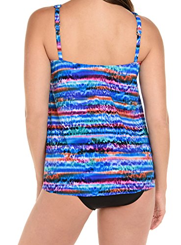 Haut tankini multicolore à bretelles réglables idéal pour la plage