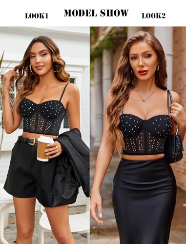 Avidlove Corset Tops For Women Push Up Bustier lingerie Y2K Sexy Going Out Party Club Top4