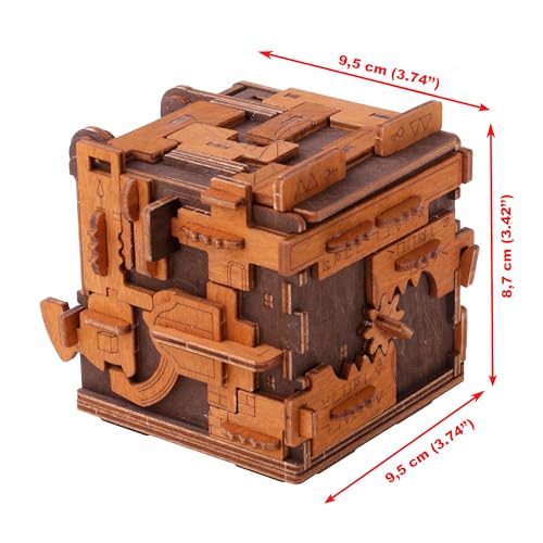 Jeu de Societe en Bois : Maquette Boîte Casse-Tête Difficile 3D - 6